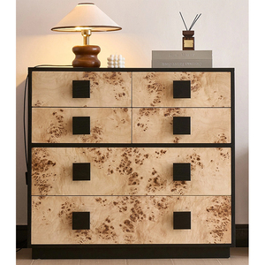 Armoire de rangement en chêne rouge vieilli effet ombré pour hôtel, villa, salon, <span class=keywords><strong>avec</strong></span> revêtement en écorce d'arbre, grande capacité, type seau - Product Image 2