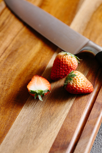 Hình chữ nhật Gỗ keo thớt với nước trái cây rãnh và bên xử lý Prep & butcher khối schneidebrett tabla de cortar - Product Image 3