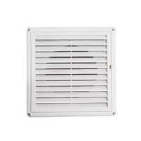 Grille d'aération carrée moderne en plastique de haute qualité 100-150 mm pour systèmes CVC, conduits de ventilation et climatisation hôtelière
