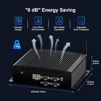 Mini PC sans ventilateur Win 11 Core I7-10510U 8 Go de RAM 256 Go de SSD Linux Desktop 6 X COM RS232/422/485 GPIO 4K 3xDisplay