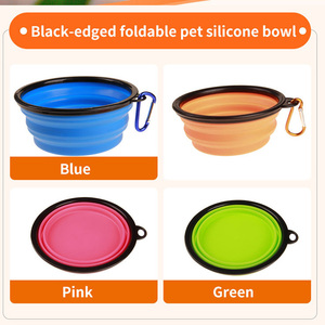 Venda quente Folding Silicone Dobrável Dog Cat Viagem Ao Ar Livre Portátil Dobrável Água Potável Alimentação Food Bowl para Pet Dogs - Product Image 4