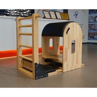 Appareil de Pilates Reformer Ladder Barrel en bois de chêne et d'érable, réglable, pour entraînement de yoga à domicile, avec pédale