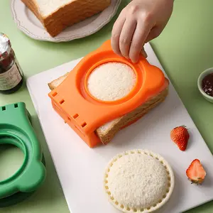 Coupe-sandwich sans croûte et scellant Decruster Sandwich Maker Sandwich sans croûte Pain Pancake Maker Cookie Cutter pour les enfants