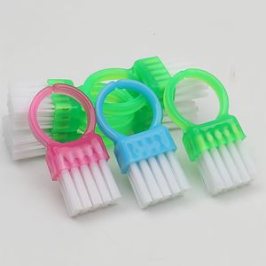 Mini brosse à ongles en forme d'anneau, manche en plastique PP, poils plats, largeur 15 mm, pour usage domestique - Product Image 1
