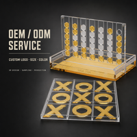 Jeu de société classique Tic-Tac-Toe en acrylique en gros, jeu de stratégie familial d'extérieur, vente directe d'usine pour présentoirs