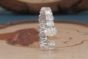 Bague élégante en or 14 carats avec diamant synthétique pour femme, bague de fiançailles avec diamant créé en laboratoire, bijoux fins, cadeau d'anniversaire de mariage - Product Image 6
