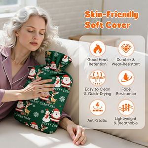 <span class=keywords><strong>Bouillotte</strong></span> en caoutchouc 0,5L-2,5L avec housse, idéale pour Noël, vente directe usine - Product Image 4