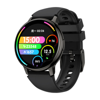 TKYUAN Smartwatch Santé des Femmes Écran AMOLED 1.19 Pouces IP68 Étanche Moniteur de Fréquence Cardiaque Oxygène Sanguin Appel Répondant Magnétique