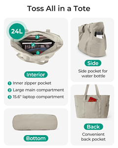 Ultra Light Packable Tote <b>Bag</b> for Travel <b>Lightweight</b> Polyester Foldable Shopping <b>Bag</b> with Zipper Hand <b>Bag</b> - Product Image 2
