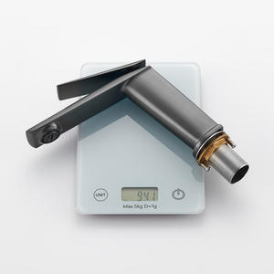 Grifo de Lavabo de Baño de Cobre Negro, de una Sola Unidad, con Elevación Activada, Presurizado, Agua Fría y Caliente, a Prueba de Salpicaduras, para Mueble de Baño - Product Image 2