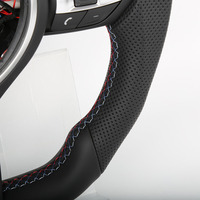 Volant sport en cuir à fond plat SSY pour châssis F (séries 1/2/3/4/5/6/7 X1/X2/X3/X4/X5/X6) tricolore