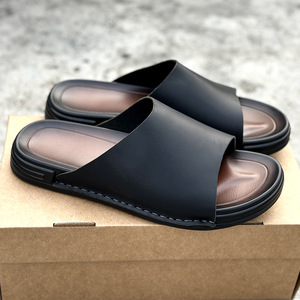 Chaussons d'été pour hommes, luxueux et durables, respirants, en <span class=keywords><strong>cuir</strong></span> de vachette, à semelle souple, à semelle épaisse, antidérapants, pour l'extérieur - Product Image 6