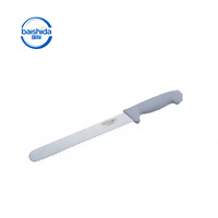 Couteau à pain de haute qualité en acier inoxydable de 8 pouces, manche en PP ambidextre, logo personnalisable au laser, couteau à lame dentelée professionnel