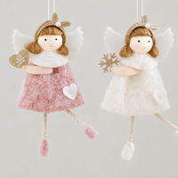 Poupée ange en feutre de laine douce et moelleuse, décorations de Noël, décorations suspendues, pour décorations de Noël, poupée ange