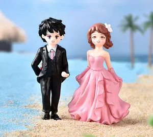 결혼 커플 pvc 소녀 액션 피규어 미니 친구 웨딩 인형 기념품