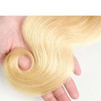 Meilleures ventes : Mèches de cheveux humains blonds 613, ondulées, 100g, double épaisseur, Remy, cuticules alignées, cheveux péruviens