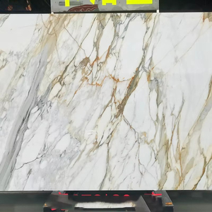 Dalle de marbre Calacatta Gold de luxe d'Italie, polie, grande taille, naturelle, pour salle de bain moderne, salon, escalier, fond de mur - Product Image 2