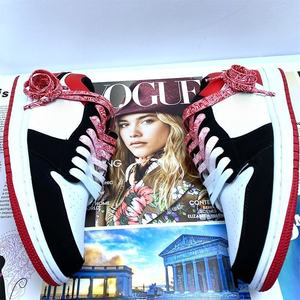 Cordones de poliéster planos con estampado floral degradado colorido personalizado de 8 mm, cordones multicolor para zapatillas de hombre y mujer, venta al por mayor - Product Image 5