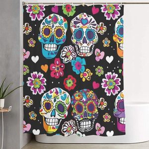 Rideau de douche floral en polyester, imprimé numérique personnalisé, imperméable, ensemble de rideaux de salle de bain, vente en gros 2 - Product Image 3