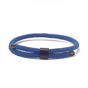 Aa018513 Cadeau Paar Gegraveerde Roestvrijstalen Vriendschapsketting Gevlochten Touw Verstelbare Mode Sieraden Armband - Product Image 4