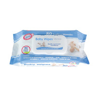 Tisu Basah Khusus 99.9% Air Murni Hipoalergenik Bebas Alkohol Ramah Lingkungan PH Netral 16*18.5cm 80 lembar Tisu Basah Bayi