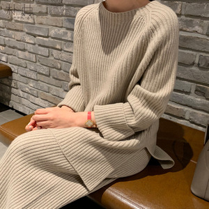 Completo Due Pezzi da Donna in <span class=keywords><strong>Maglia</strong></span> Sciolto Casual Coreano Primavera Autunno 2026, Completo Due Pezzi Stile Commuter dal Temperamento Elegante - Product Image 3
