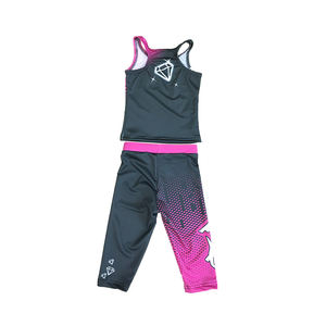 Abbigliamento sportivo di migliore qualità sublimazione schienale cheerleading corto e reggiseno - Product Image 4