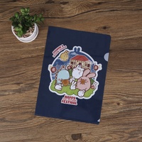 Carpeta a prueba de agua de tamaño A4 personalizada, carpeta de plástico de impresión transparente colorida en forma de L de PP para promoción, proveedor escolar