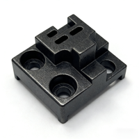 Gabarit de positionnement en aluminium usiné CNC sur mesure, anodisé noir, à rainures multiples, pour outil d'assemblage automatisé