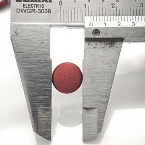 Hoogwaardige bordeauxrode satijnen knopen met metalen steel, 18L, voor dameskleding, jurken, jassen, pakken. KNOOPJES - Product Image 6