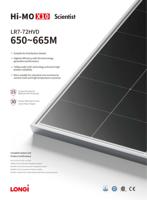 Pour LONGi Hi-MO X10 panneau solaire LR7-72HVD haute efficacité 650W/660W/665W panneau monocristallin photovoltaïque avec demi-cellule IBC