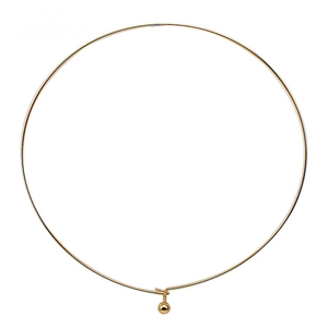 Collane e Ciondoli in Argento, Collane con Sfera Rotonda per Donne/Uomini, Collana Color Oro Rosa, Regalo Femminile/Maschile, Girocollo - Product Image 1