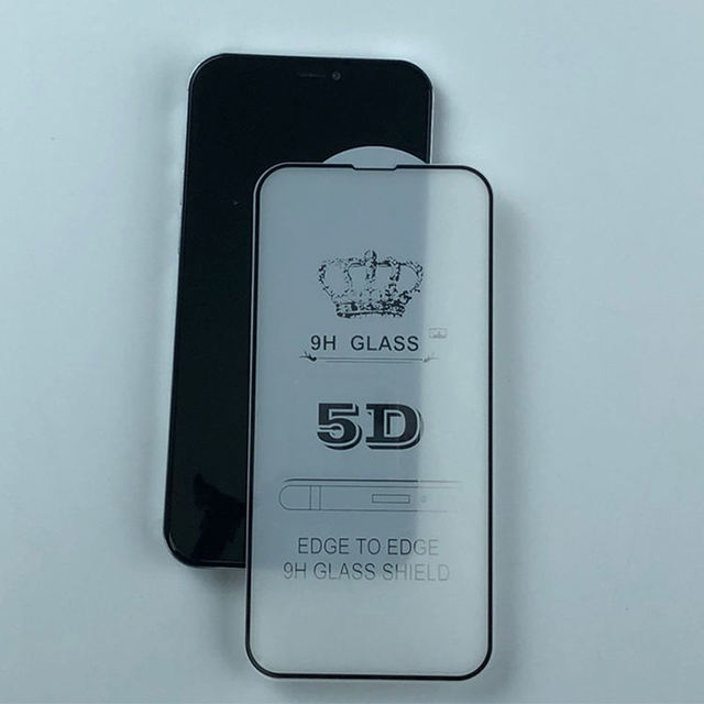 5d 9H Tempered Glass for iPhone 11 12 13 14 15 Pro Max 17 Air 16 Shockproof Scratch Resistant Screen Protector