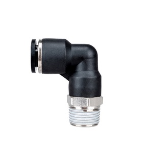 Conector de Manguera Neumática HOFUJNG, Conector de Esquina de Plástico Tipo L, Conector Neumático de Codo Macho de Metal - Product Image 6