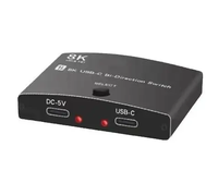 Commutateur bidirectionnel USB-C 8K 60Hz 2 ports Thunderbolt 4 8K USB-C sélecteur bidirectionnel commutateur séparateur