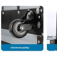 Boîte à outils portable en alliage d'aluminium personnalisée, équipement médical aéronautique EVA, roues pivotantes, indice de protection IP65, norme ISO9001, étui à outils en PP