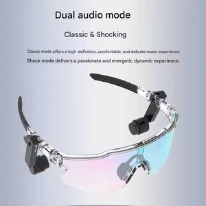 Lunettes intelligentes 2 en 1, conduction osseuse à oreille ouverte, étanches IPX4, haut-parleurs stéréo pour musique et appels, portée de 10 m, sport, oreille ouverte, IPX4 - Product Image 4