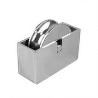 Support de roue coulissante industrielle robuste en acier de 3 pouces, anti-rouille, à rainures en U/Y/V, en zinc jaune/argent, épaisseur 5 mm pour porte