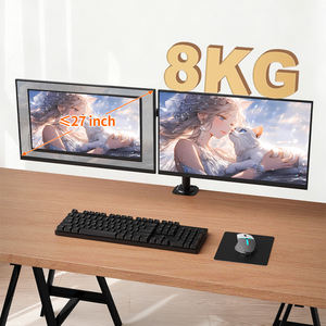 Supporto Economico da Scrivania <span class=keywords><strong>per</strong></span> Due <span class=keywords><strong>Monitor</strong></span> con Bracci Regolabili in Altezza, Bracci Doppi Girevoli con Inclinazione di 90 Gradi <span class=keywords><strong>per</strong></span> Schermi da 13-27 Pollici - Product Image 4