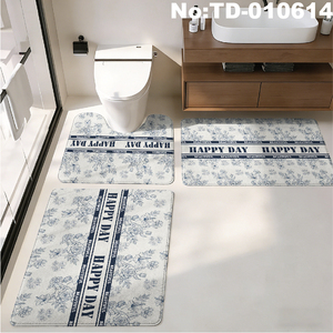 Ensemble de salle de bain de Noël instantané en un seul ensemble : échangez vos anciens <span class=keywords><strong>tapis</strong></span> contre ces <span class=keywords><strong>tapis</strong></span> de fête en 3 pièces, transformez la pièce en quelques minutes. - Product Image 2