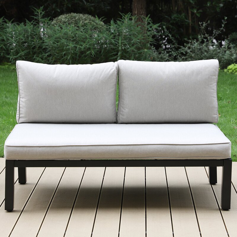 Hot sale garden sofa set  outdoor furniture sofa aluminum patio sofa set with cushion