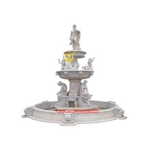 Beige mármol al aire libre jardín <span class=keywords><strong>fuente</strong></span> <span class=keywords><strong>calle</strong></span> paisaje decoración diseño <span class=keywords><strong>piedra</strong></span> arte escultura para espacios al aire libre - Product Image 2