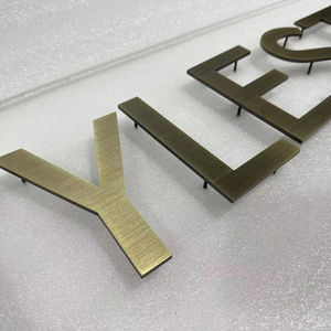 Lettres de signalisation électronique en acrylique en acier inoxydable tridimensionnelles non lumineuses, lettres de marquise IP65, métal imperméable, personnalisable, boutique - Product Image 3