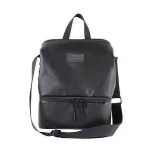 Custom Logo Double-Deck Weekender Cooler Bag Durable Polyester Insulation Waterproof Picnic Food Delivery Thermal Cooling Black - Product Image 4