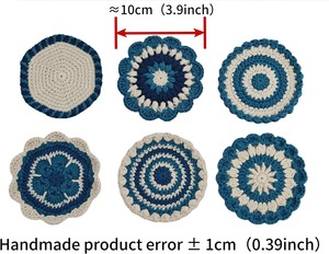 Posavasos de Madera Hechos a Mano con Ganchillo, No Tóxicos, para Proteger el Escritorio, Decoración del Hogar, Regalos para Fiestas, Bodas, Inauguración de Casa, Platos - Product Image 4