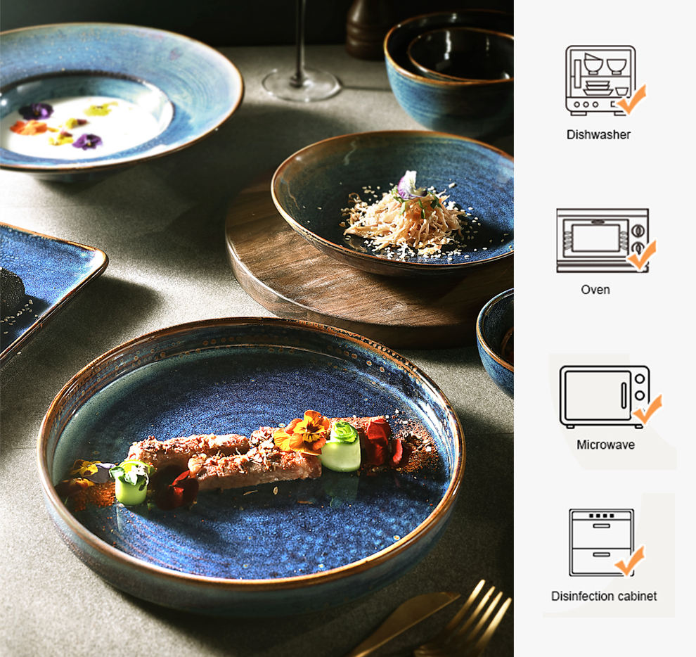 Set 4 Piatti Da Portata Rettangolari In Porcellana - 20.5x12.1cm, Per Sushi, Antipasti E Dessert - Foto 14