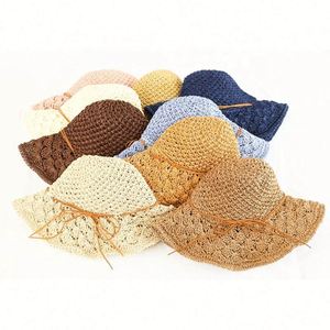 Sombrero de Paja Plegable Barato al por Mayor, Sombrero de Sol con Diseño de Piña Tejido a Mano para Mujer, Señora, Chica - Product Image 1