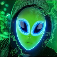Masque LED Alien pour adultes et enfants, masque lumineux LED pour Halloween, 3 modes, masque lumineux pour le visage, costume de cosplay pour festival, Chine