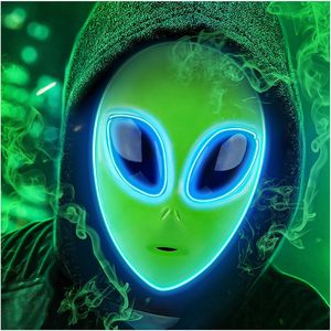 <span class=keywords><strong>Maschera</strong></span> LED Aliena per Adulti e Bambini, <span class=keywords><strong>Maschera</strong></span> Luminosa per Halloween con 3 Modalità, <span class=keywords><strong>Maschera</strong></span> Illuminata per Festival e Cosplay, Made in Cina - Product Image 2