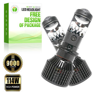 Ampoules <span class=keywords><strong>de</strong></span> phares LED H4 MP4A 600 % plus lumineuses 114W 9000LM 6500K Blanc Froid pour une Conduite Sûre, Système d'Accessoires <span class=keywords><strong>Moto</strong></span> Tout-Terrain - Product Image 1